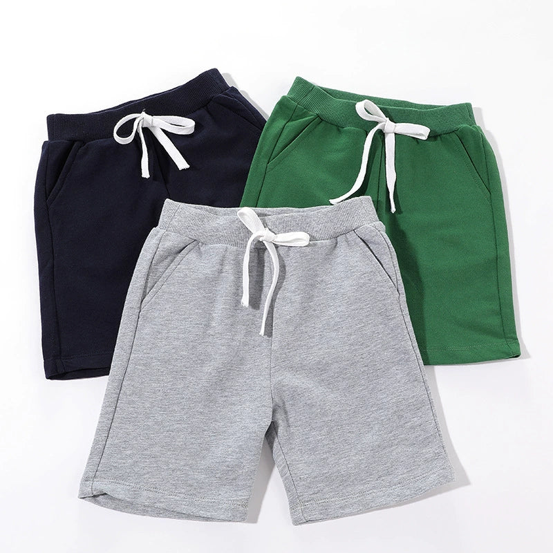Pure Cotton Handsome Korean Style Shorts for Boys and Girls