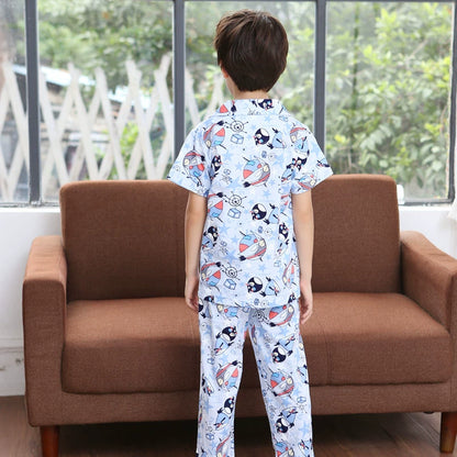 Short Sleeve  Kids' Pajamas Suit