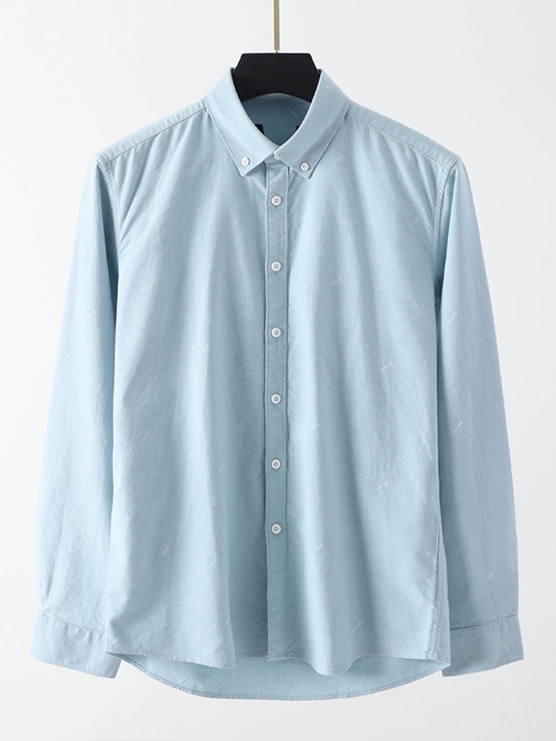 Refreshing Long-Sleeved Brushed Anti-Aging Casual Shirt