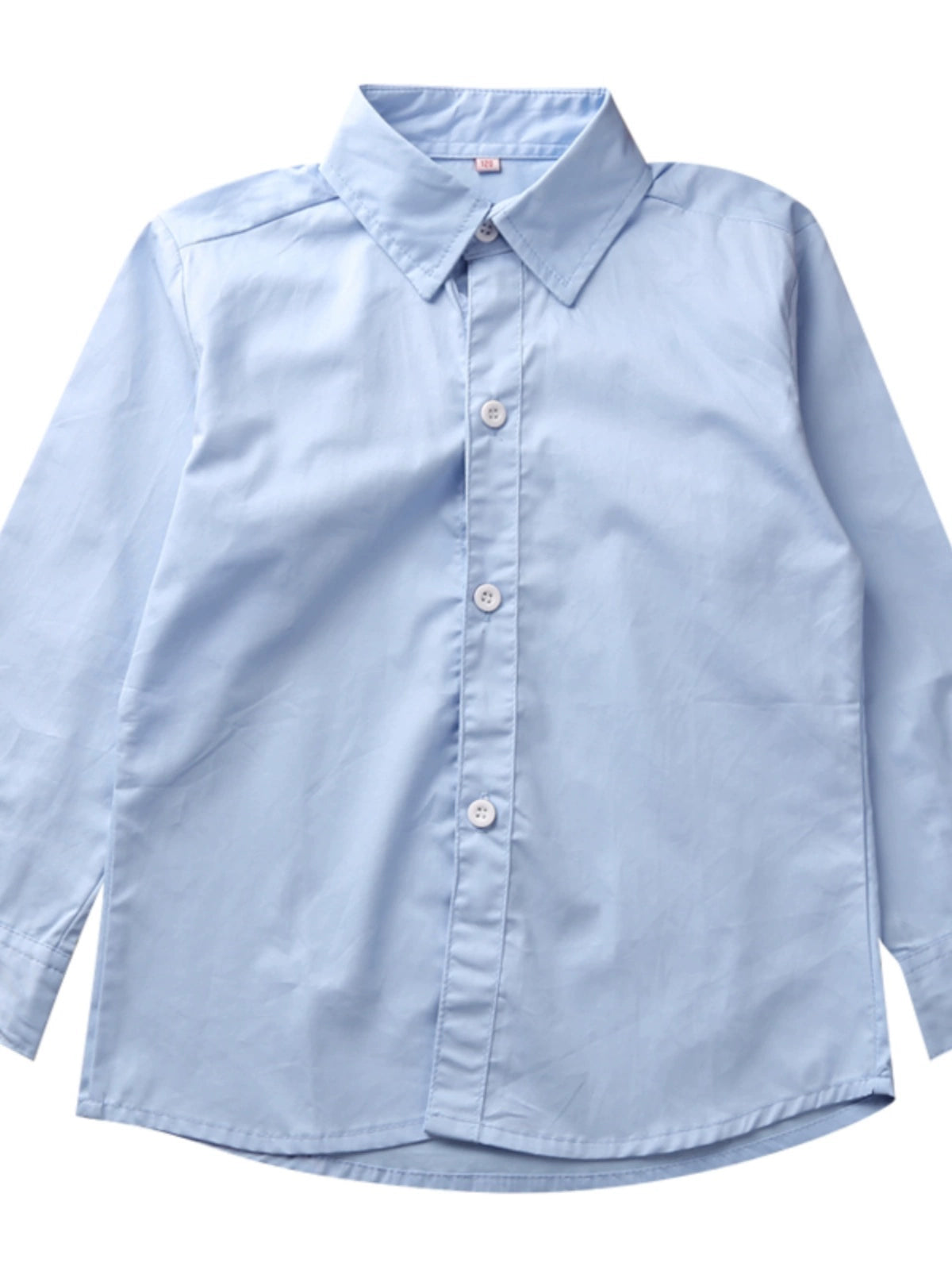Children's Blue Cotton Lapel Shirt