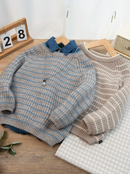 Children's Striped Knit Casual Sweater