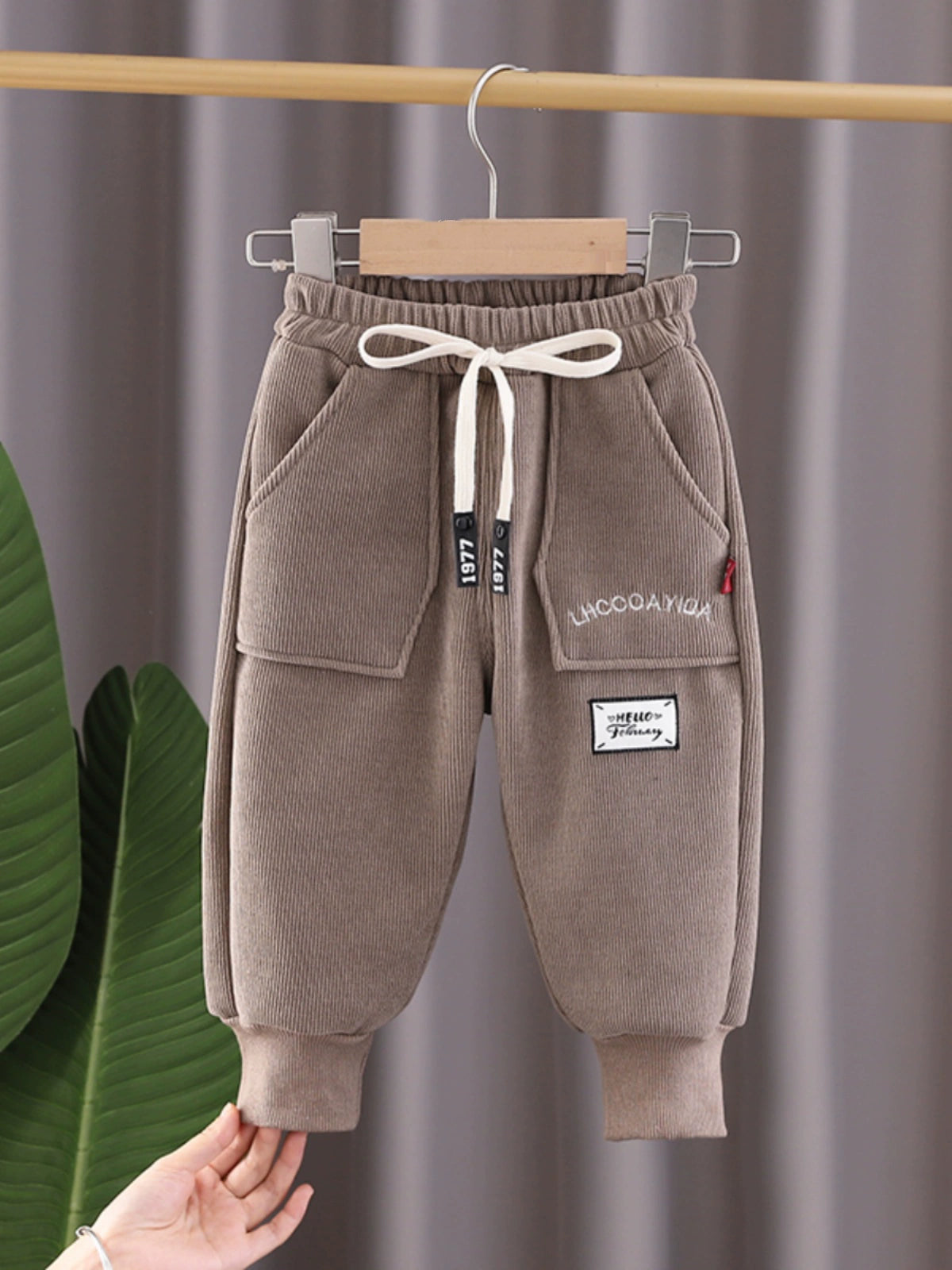 Children's Fleece-lined Casual Long Pants
