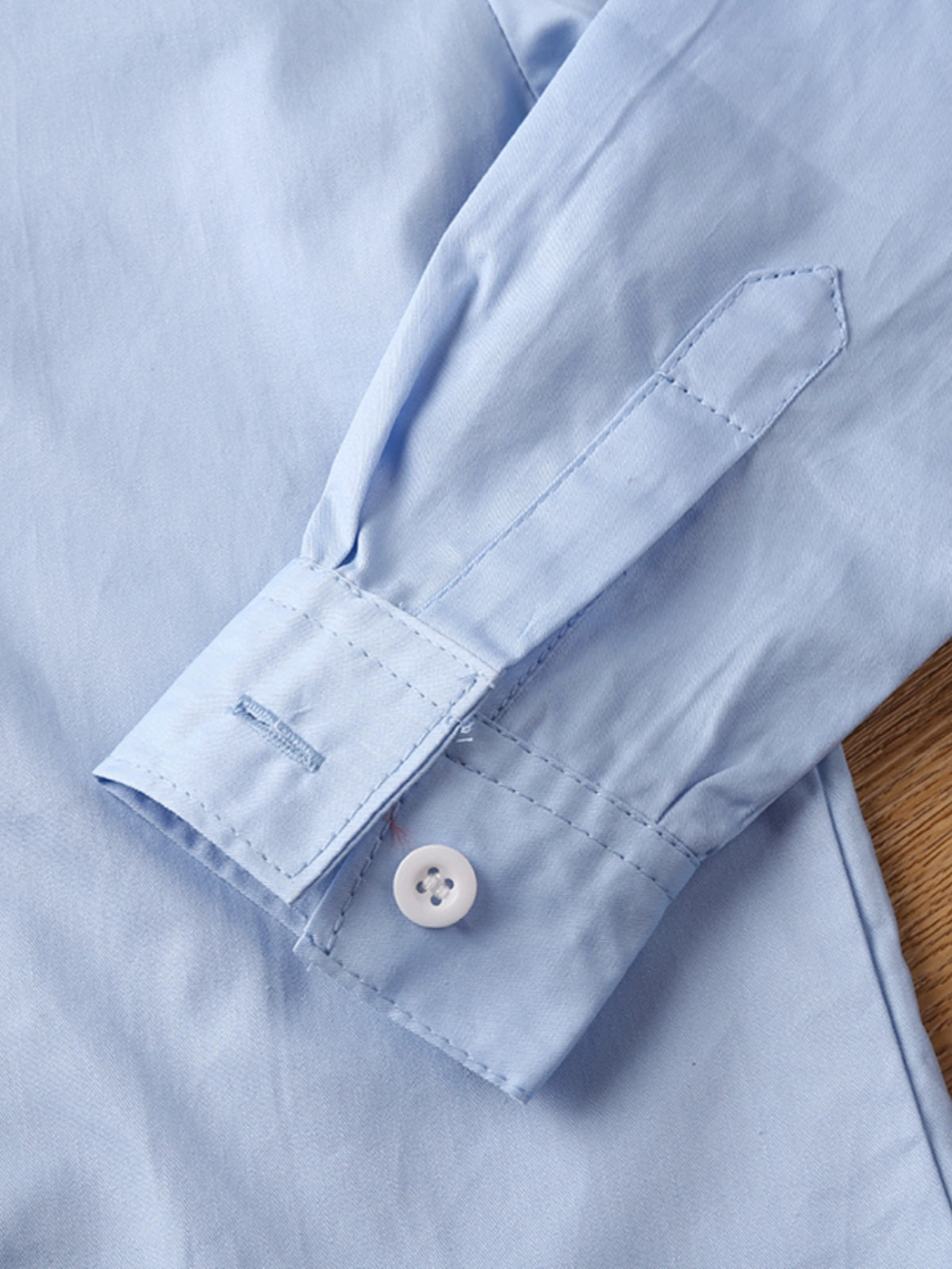 Children's Blue Cotton Lapel Shirt