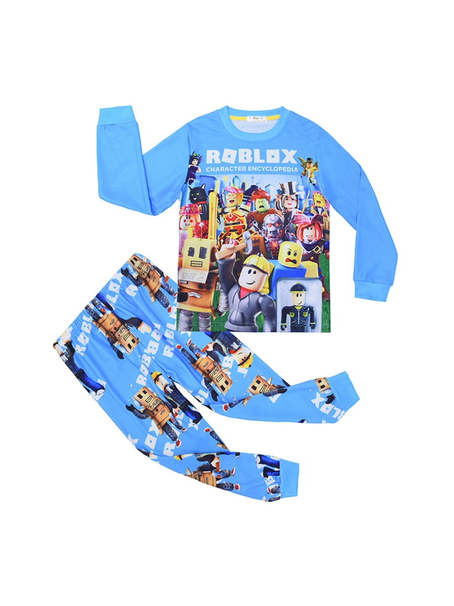 Roblox Long-Sleeved Casual Mobile Game Pajamas Set