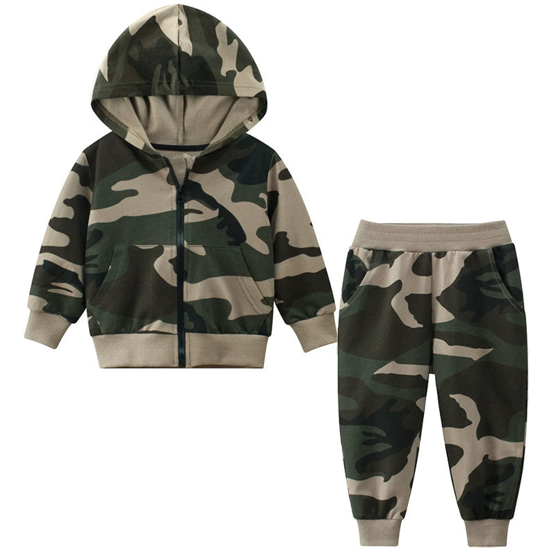 Boy's Camouflage Casual Long-Sleeve Suit