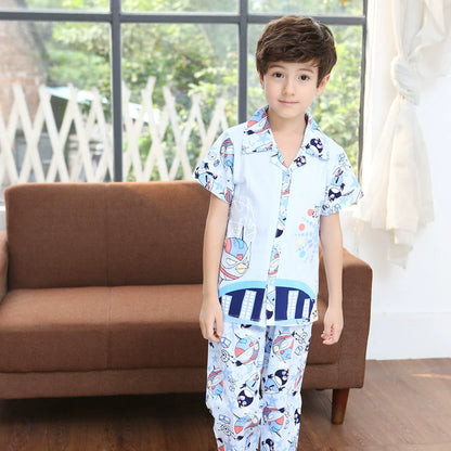 Short Sleeve  Kids' Pajamas Suit