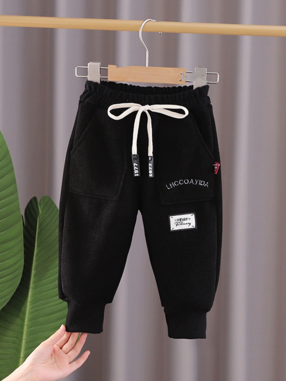 Children's Fleece-lined Casual Long Pants