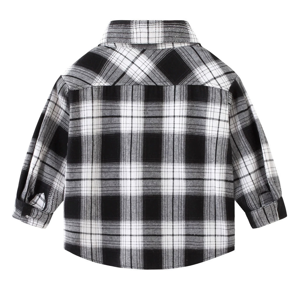 Lapel Plaid Shirt