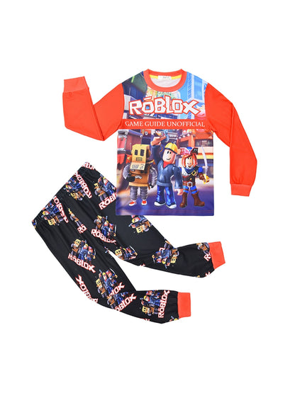 Roblox Long-Sleeved Casual Mobile Game Pajamas Set