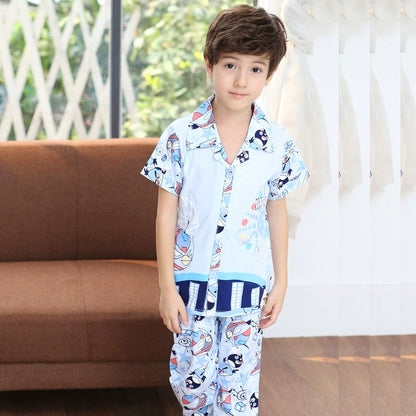 Short Sleeve  Kids' Pajamas Suit