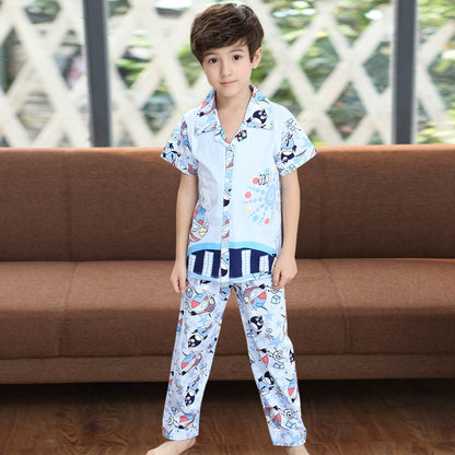 Short Sleeve  Kids' Pajamas Suit