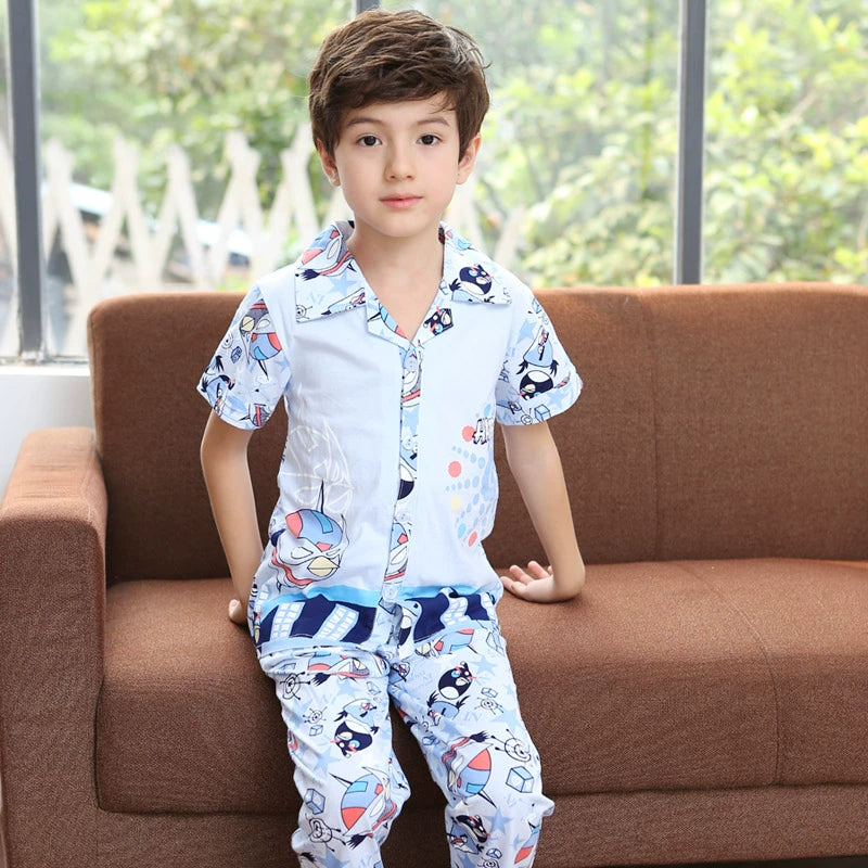 Short Sleeve  Kids' Pajamas Suit