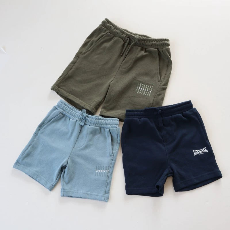 1-16 Years Old Elastic Waist Terry Cotton Short Fifth Pants