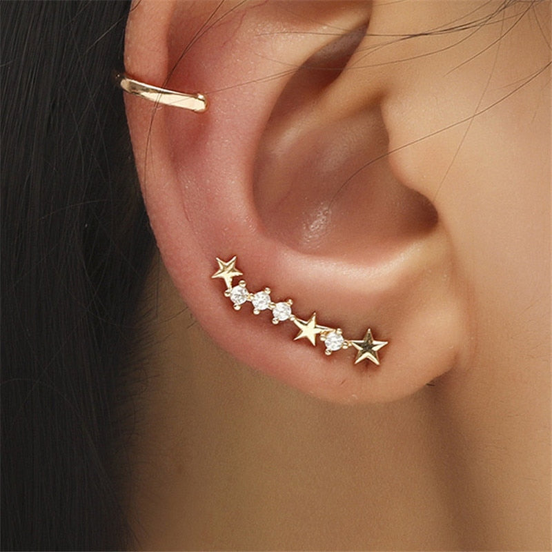 NO Piercing Crystal Rhinestone Earrings