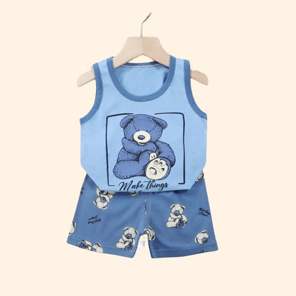 2PCS Children  Cotton T-Shirt and Shorts