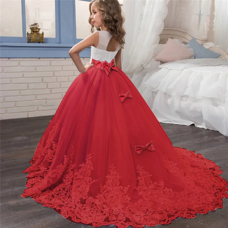 Girls Lace Long Prom Gowns