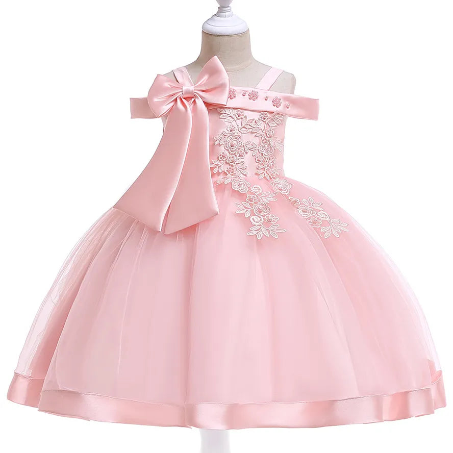 Embroidery Silk Dress for Baby Girl