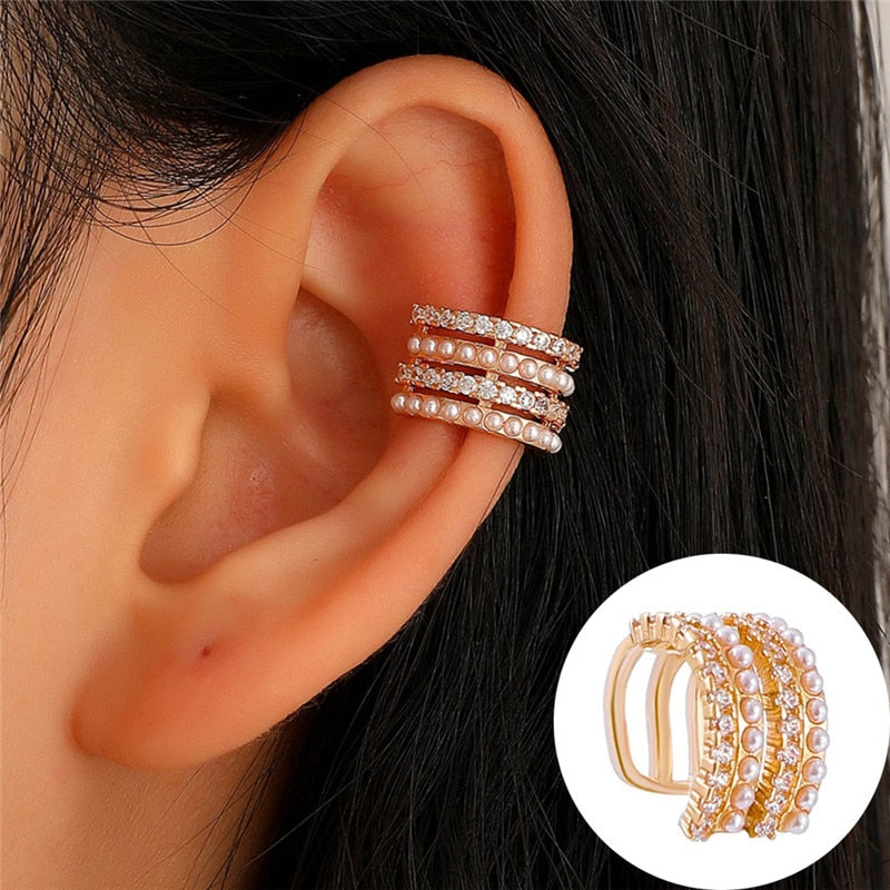 NO Piercing Crystal Rhinestone Earrings