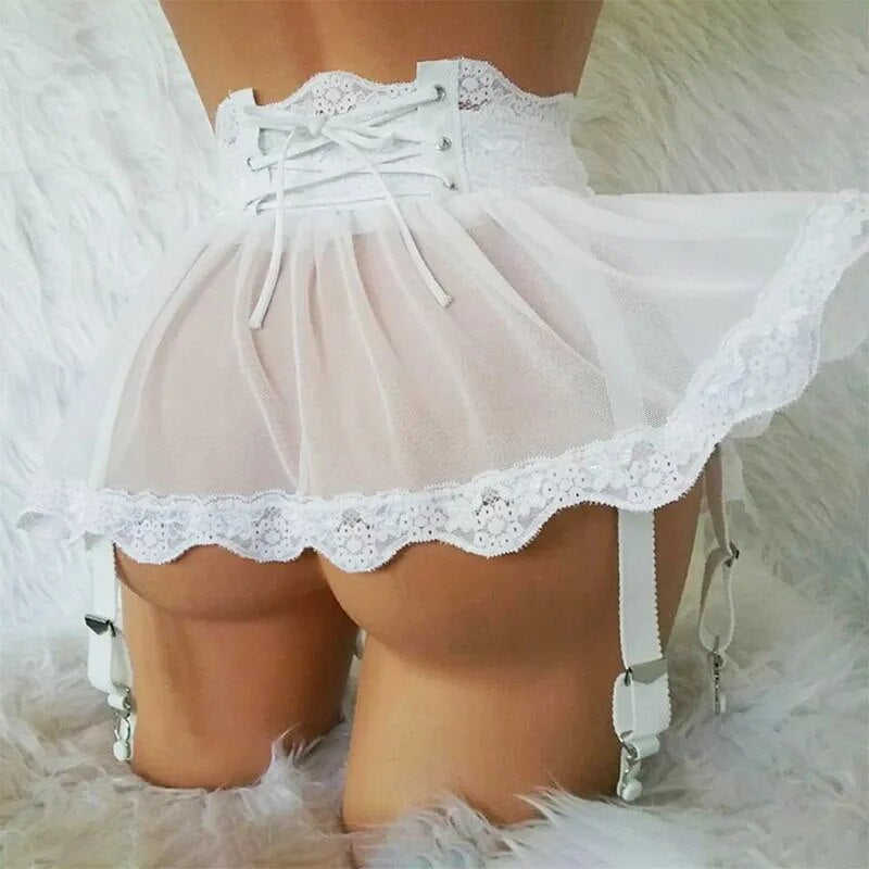 Plus Size Lace Garter Suspenders