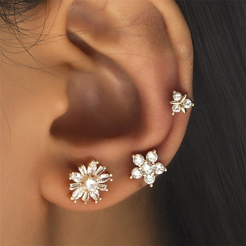 NO Piercing Crystal Rhinestone Earrings