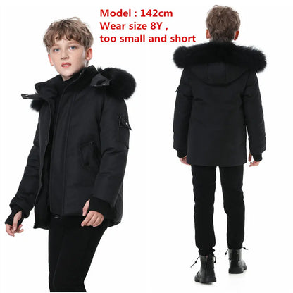 Boys and girls family matching winter coats