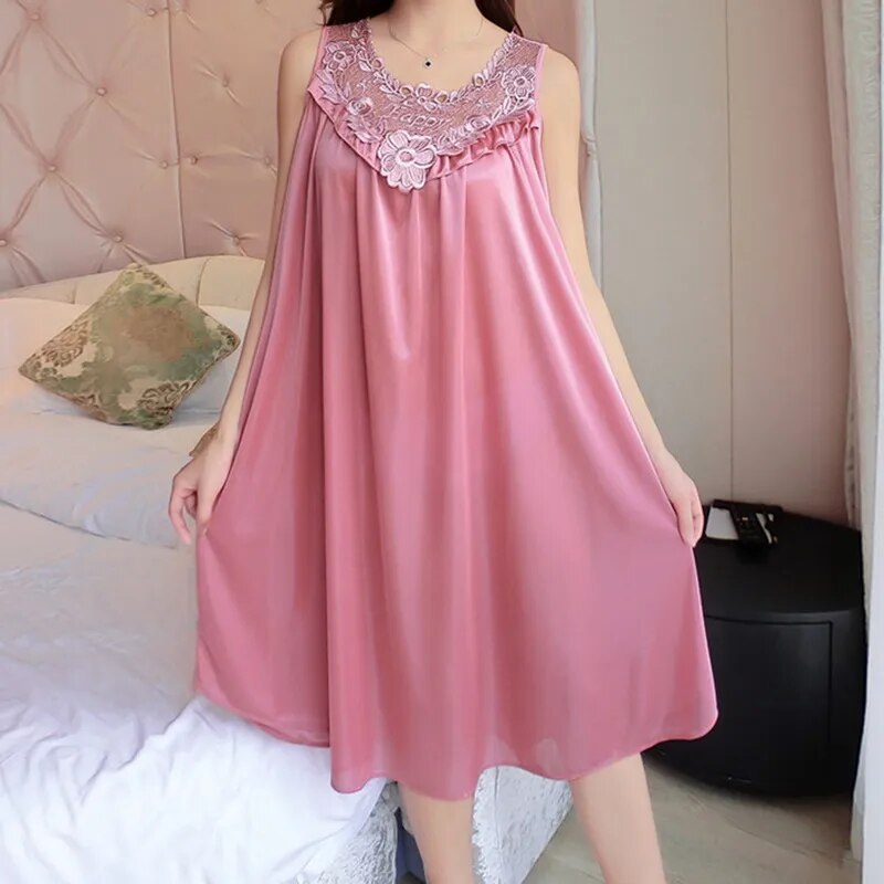 Satin Lace Sleepwear