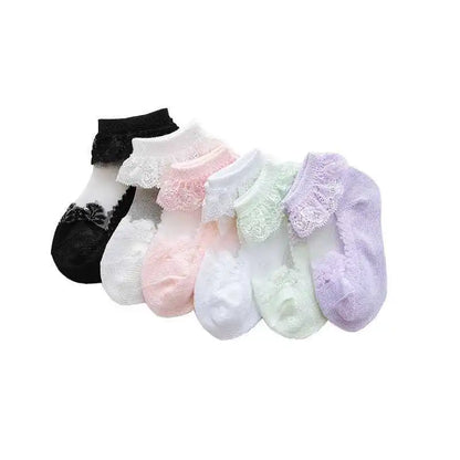 Lace Flower Mesh Socks