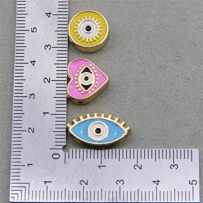 6pcs/lots Boho Style Cute Eye Charms Beads