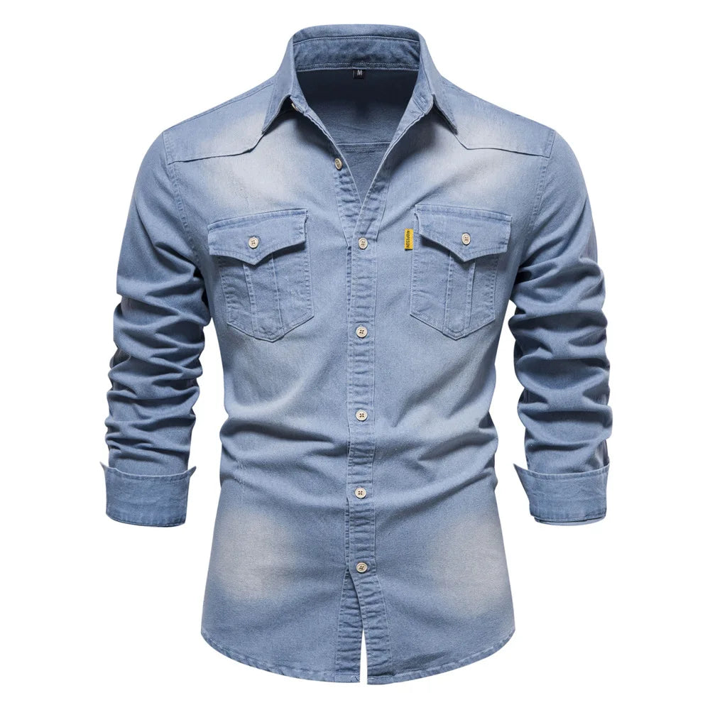 Single Breasted Men's Shirt 100% Cotton