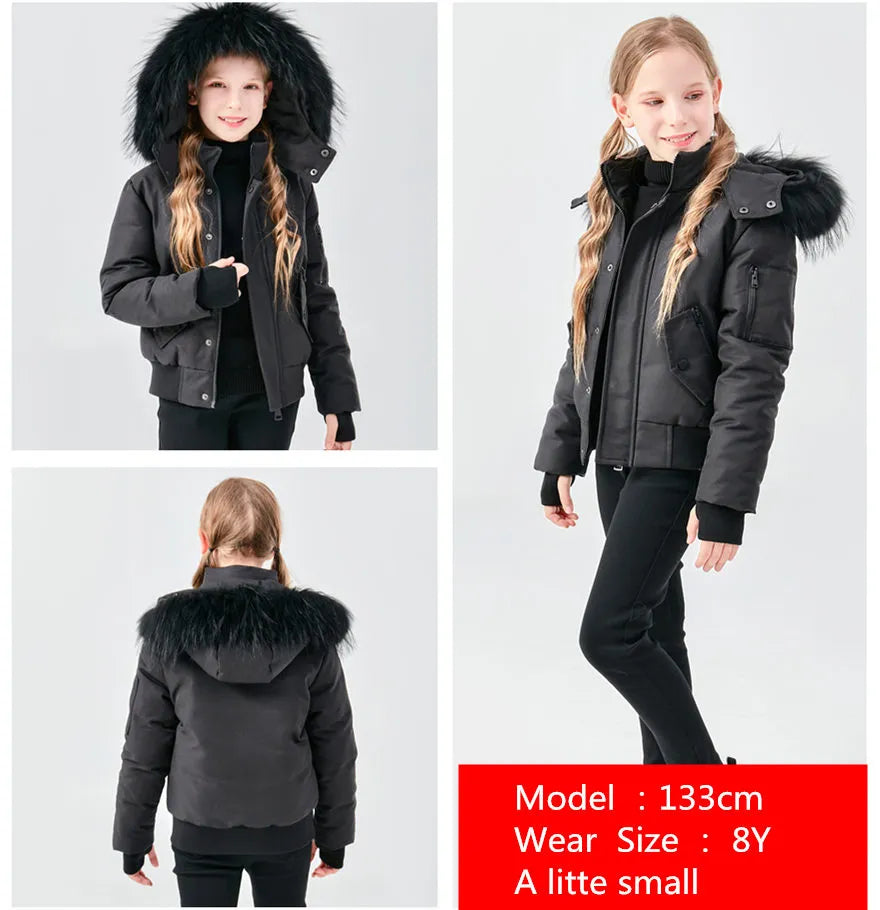 Boys and girls family matching winter coats