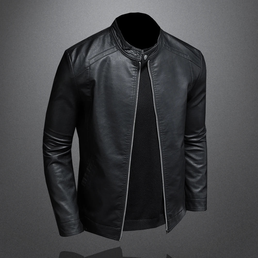 Slim Pu Leather Jacket