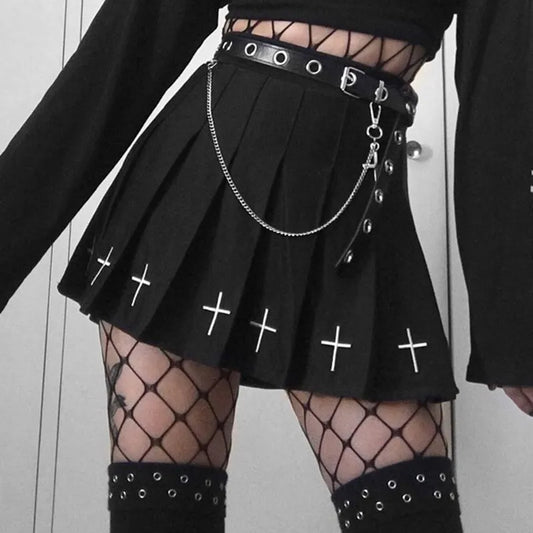 Black High Waist Mini Skirt