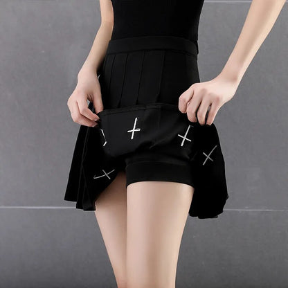 Black High Waist Mini Skirt