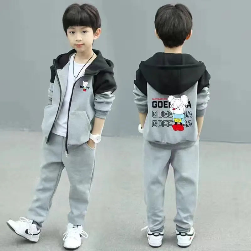 Letter Hoodies Coats + Pants 2Pcs Tracksuit