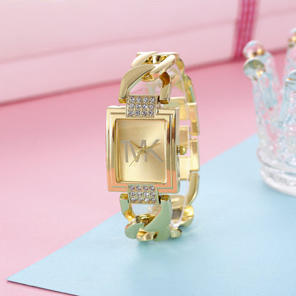 Metal Strap Square Quartz  Watch