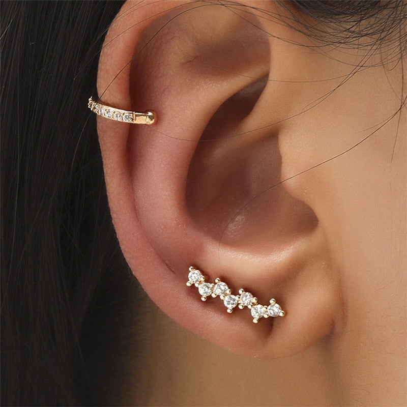 NO Piercing Crystal Rhinestone Earrings