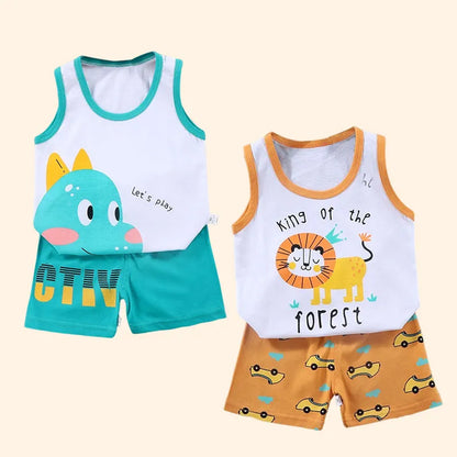 2PCS Children  Cotton T-Shirt and Shorts