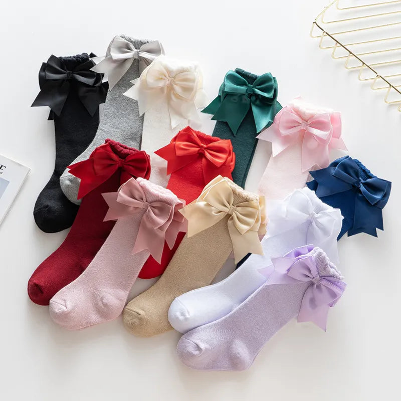 Kids Knee High Socks with Bow