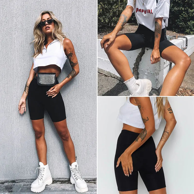 Casual High Waist Fashion Biker Shorts