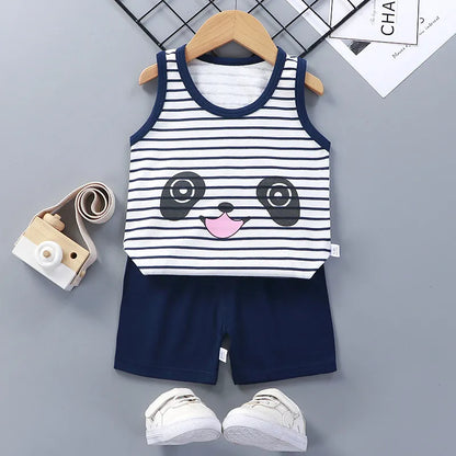 2PCS Children  Cotton T-Shirt and Shorts