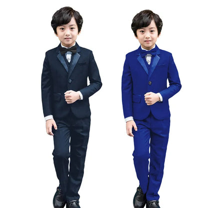 5Pcs Black Boys Suits