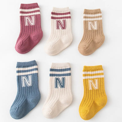 Kids Knit Soft  Letter Socks