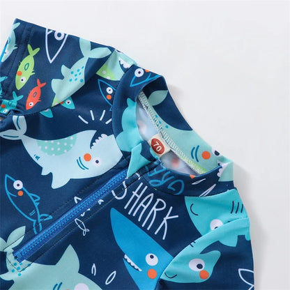 Casual Shark Printed Swimwear