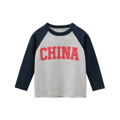 Letters Rugby Print Cotton Kids T-shirt