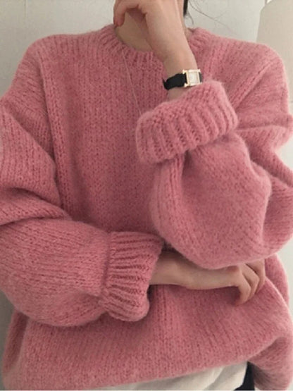 Long Sleeve Loose Knitted Outerwear