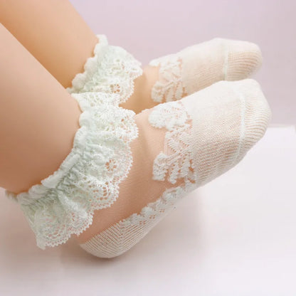 Lace Flower Mesh Socks