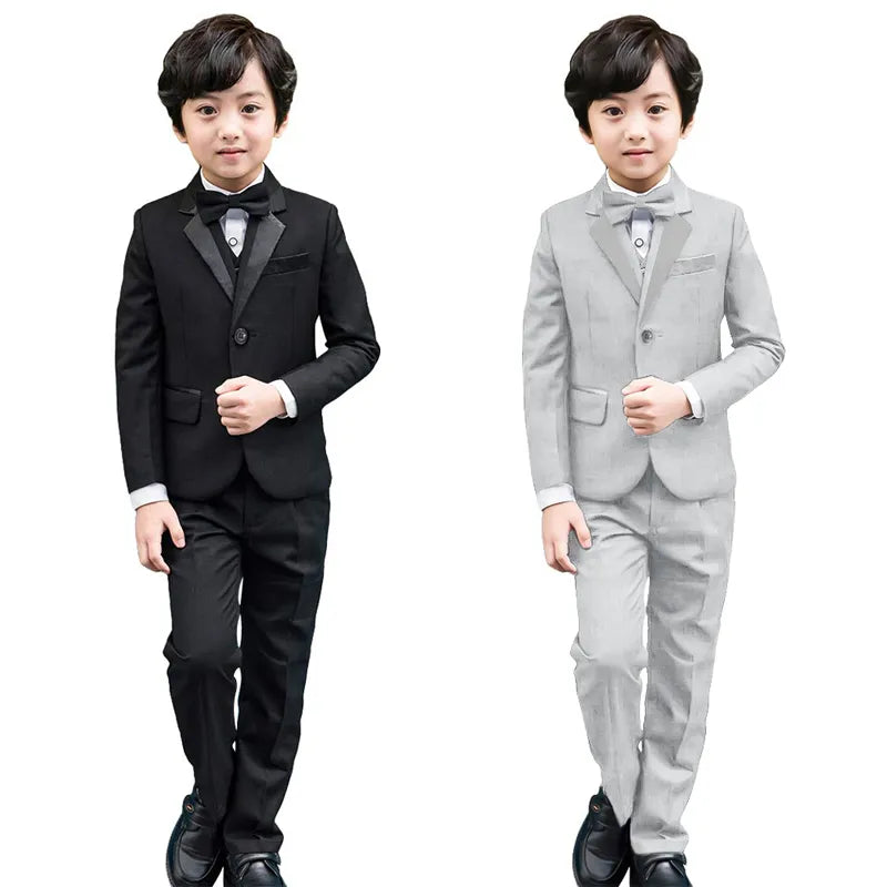 5Pcs Black Boys Suits