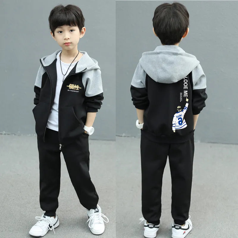 Letter Hoodies Coats + Pants 2Pcs Tracksuit