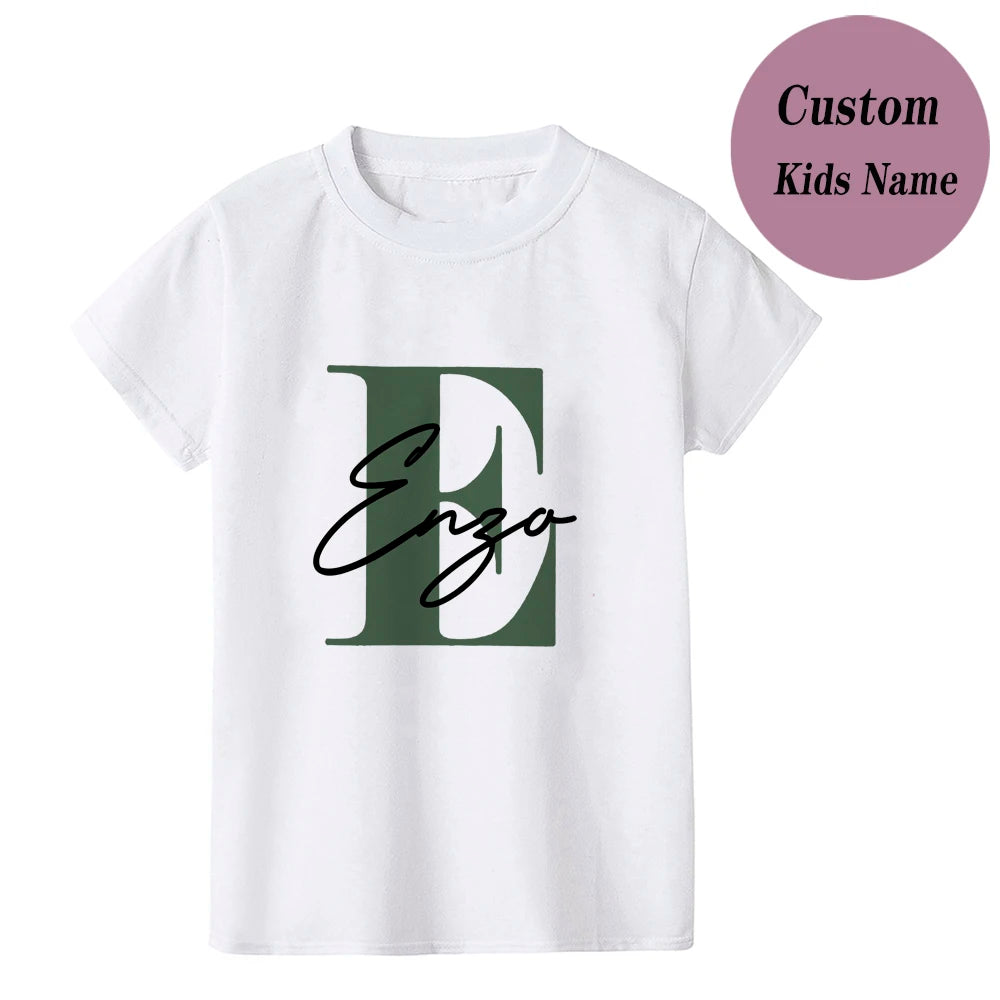 Kids Personalised Name Initial T-shirt