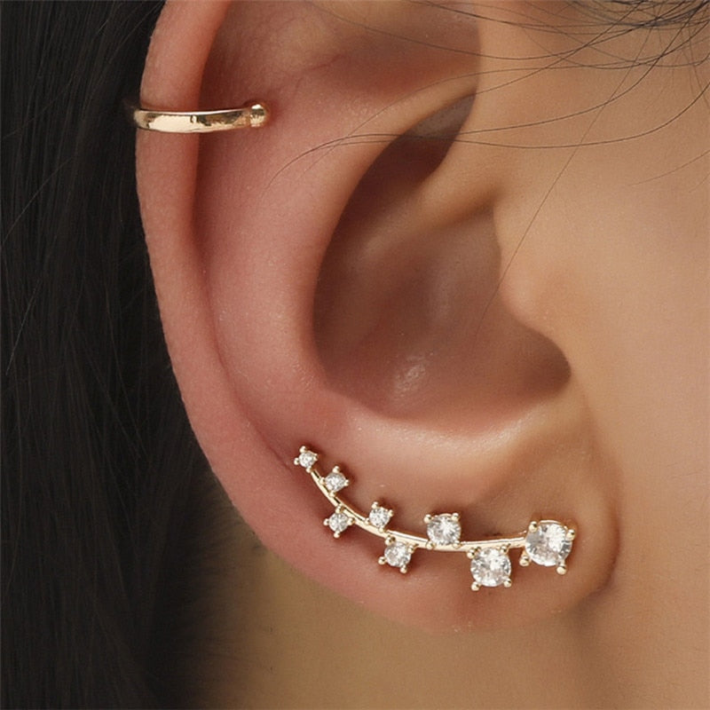 NO Piercing Crystal Rhinestone Earrings